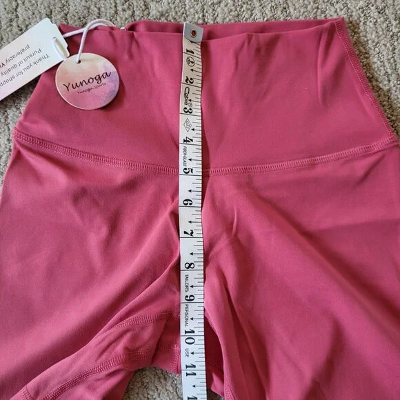 Women’s High Waist Workout Shorts – XS – Rose – NWT - Picture 4 of 7